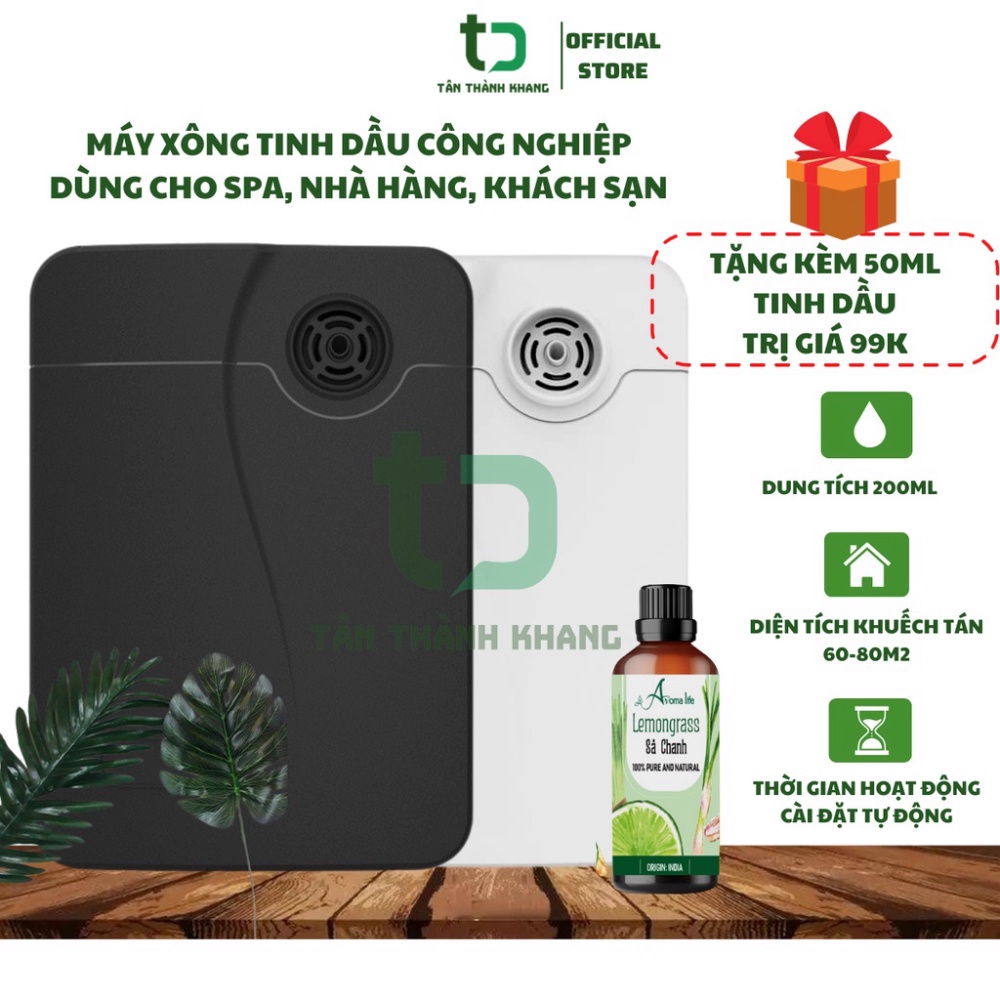 Máy Xông tinh chất dầu Công Nghiệp, khuếch đại Phun Sương, dùng Cho Nhà Hàng, hotel diện tích S Lớn, ưu đãi 50ml Td