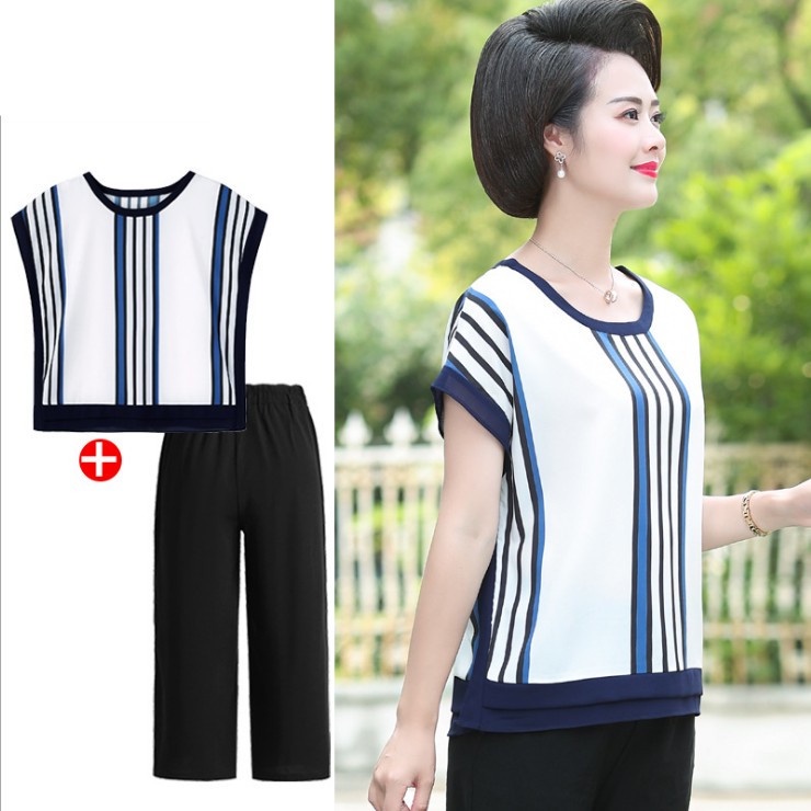 BT5062 Set áo và quần nữ cho người trung tuổi hàng nhập