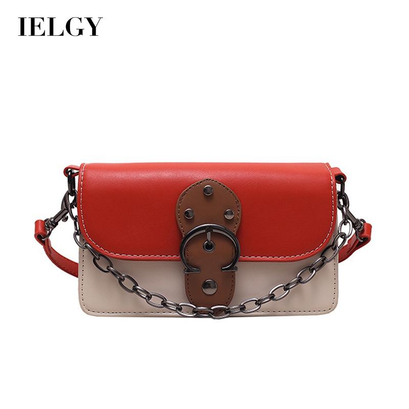 Túi Xách Dáng Vuông Nhỏ Màu Sắc Tương Phản Thời Trang Cao Cấp Cho Nữ