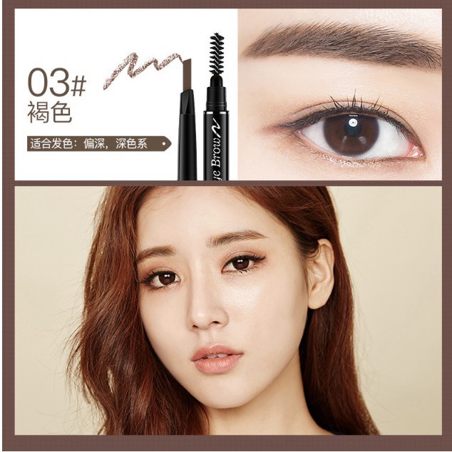 [Beman123]  Chì Kẻ Mày Double Effect Lameila 02 đầu không thấm nước | BigBuy360 - bigbuy360.vn