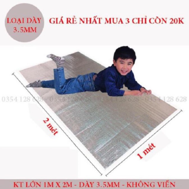 chiếu ngủ văn phòng - Thảm du lịch dã ngoại chống thấm - KT : 1m x 2m