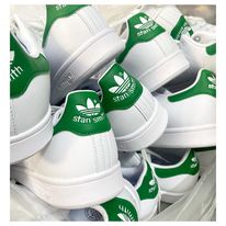 Giày Adidas Stan Smith gót xanh lá real - full da