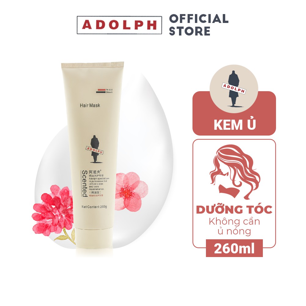 Kem ủ tóc Adolph Hair Mask nuôi dưỡng chân tóc, phục hồi từ lõi, không cần ủ nóng 260ml