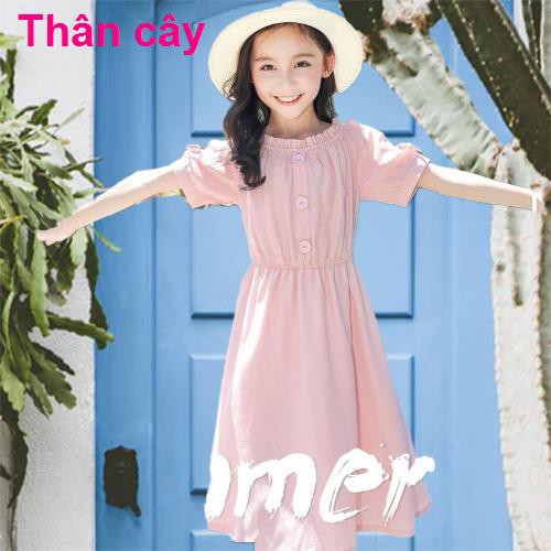 quần gáiQuần áo trẻ em 100% cotton váy liền bé gái mùa hè mẫu mới 2021 công chúa nổi tiếng trên mạng lớn vừa