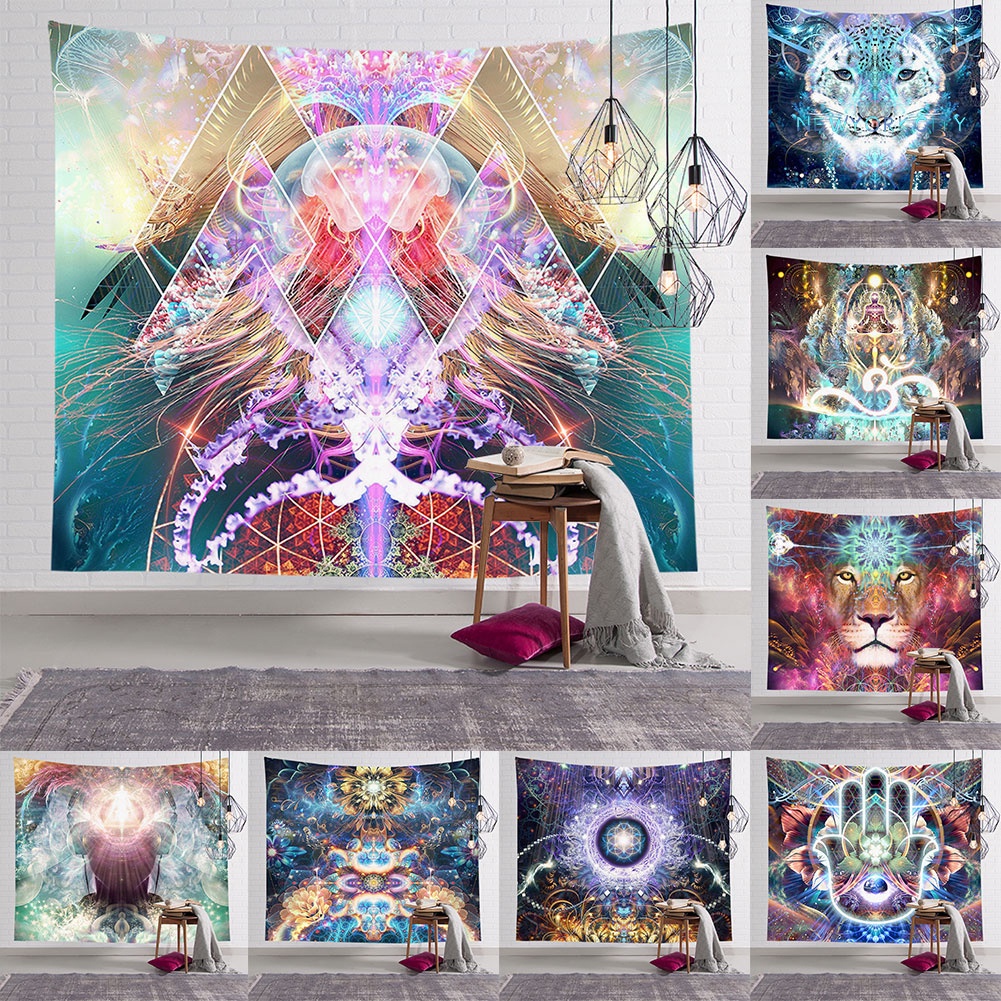 Thảm Treo Tường Trang Trí In Hình Động Vật Phong Cách Gothic