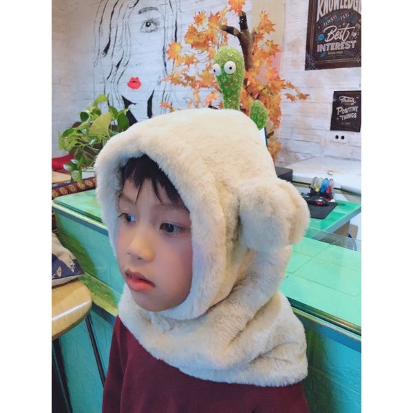 Mũ tai gấu lông cừu kín tai cho bé trai và gái 1-hơn 10t vẫn vừa
