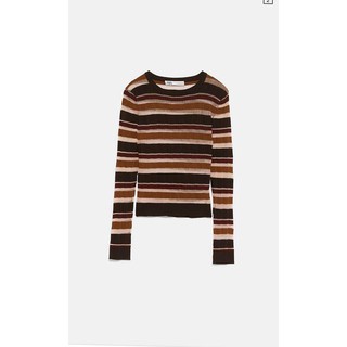 Áo len kẻ zara 255