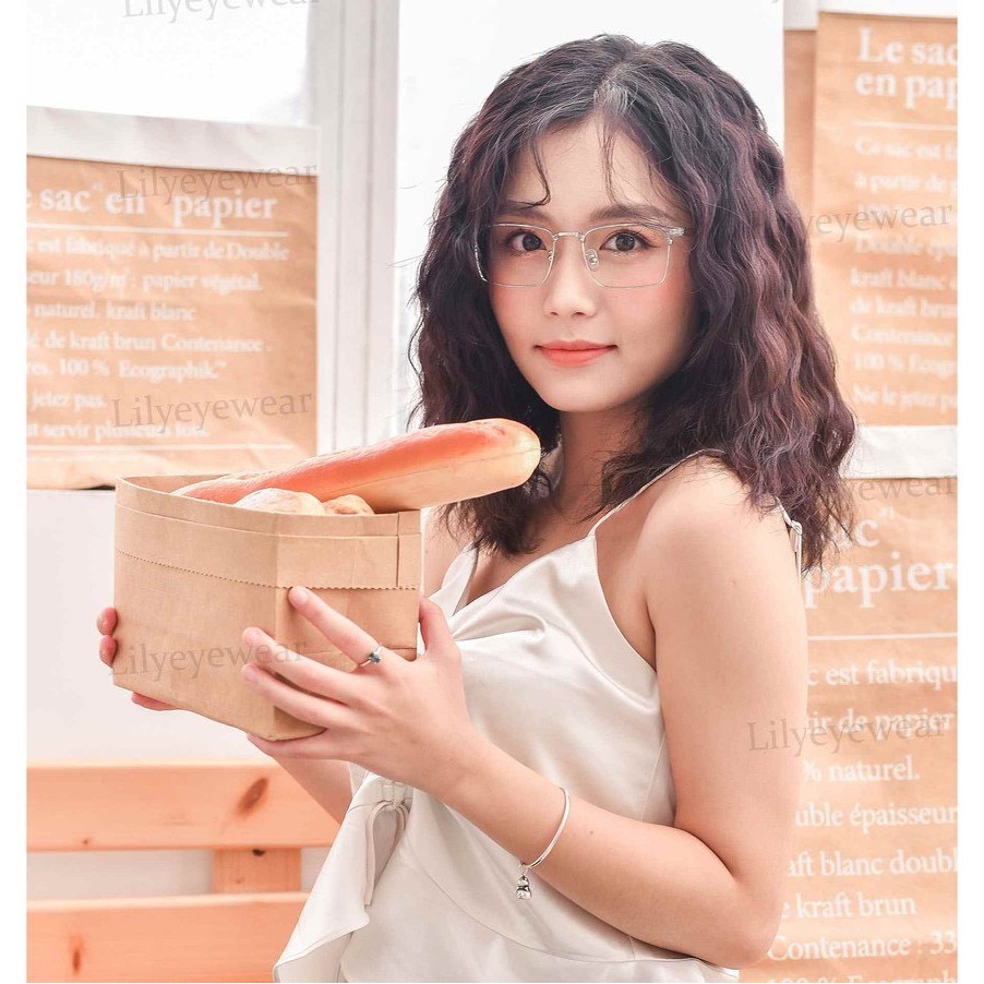 Mắt kính cận vuông AMIE Eyewear gọng kính nhựa dẻo 6205 kiểu dáng đơn giản phù hợp đi làm, đi học, đi chơi