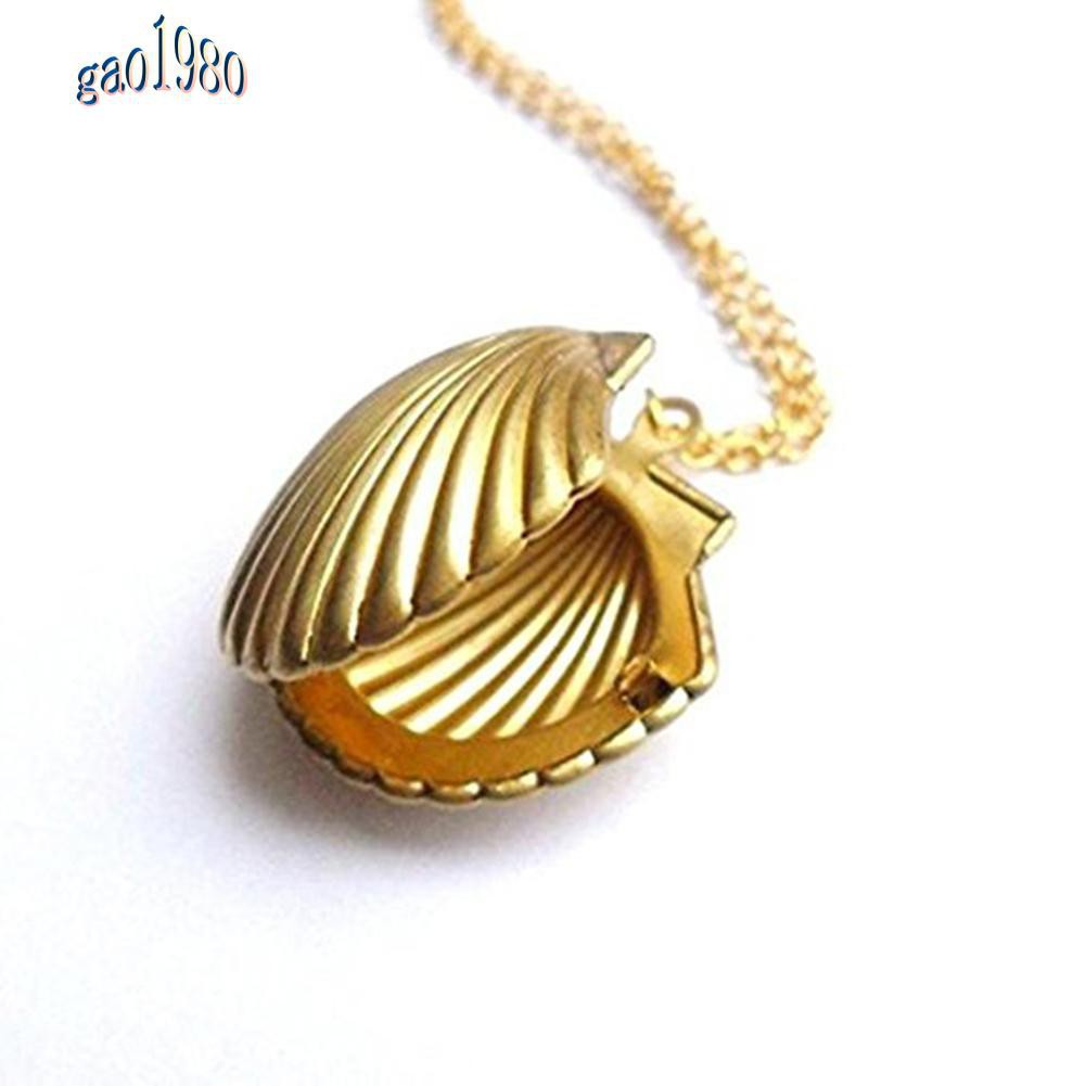 Vòng cổ Hợp Kim Mặt Hình Vỏ Sò Màu Vàng Thời Trang Cho Nữ
