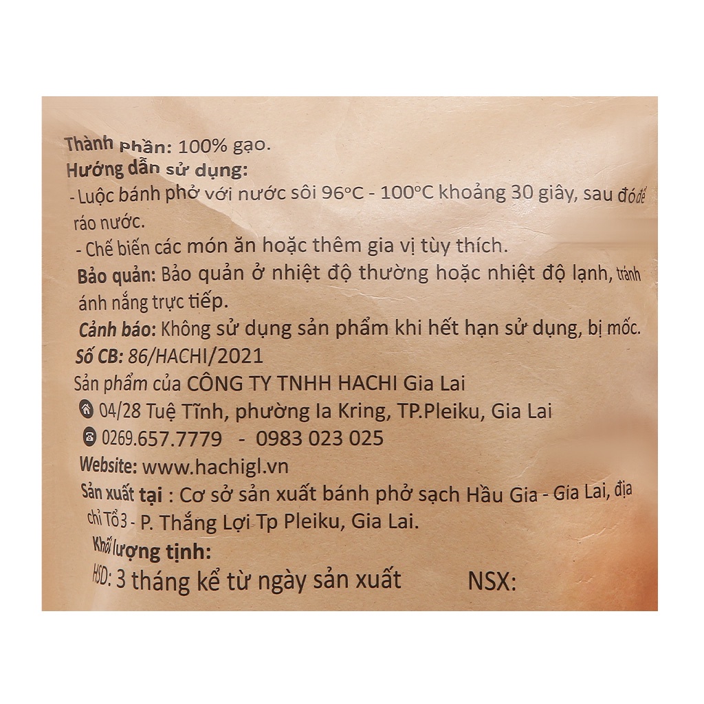 Phở khô gia truyền Y Lan túi 500g