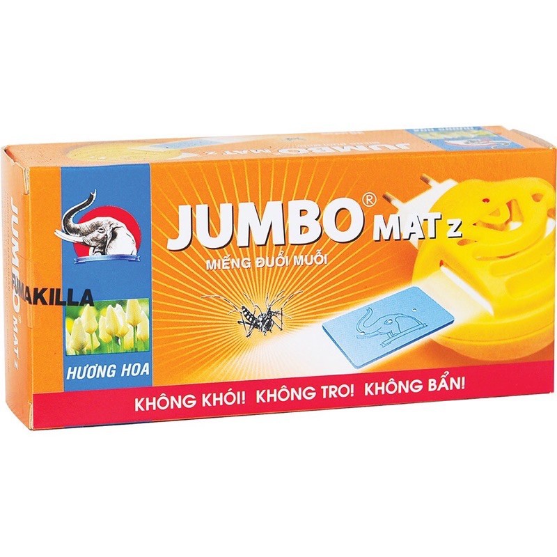 Bộ máy đuổi muỗi và miếng xông đuổi muỗi Jumbo hương hoa 30 miếng