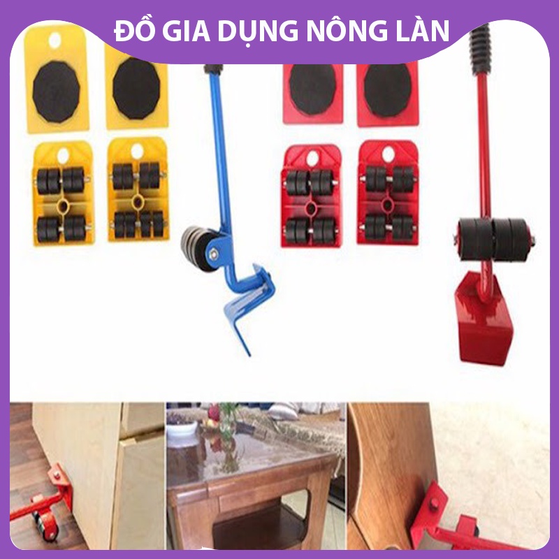 Dụng cụ chuyển đồ, di chuyển vật nặng một cách nhẹ nhàng đa năng siêu tiện lợi, bao gồm 1 tay nâng và 4 bánh xe NL Shop