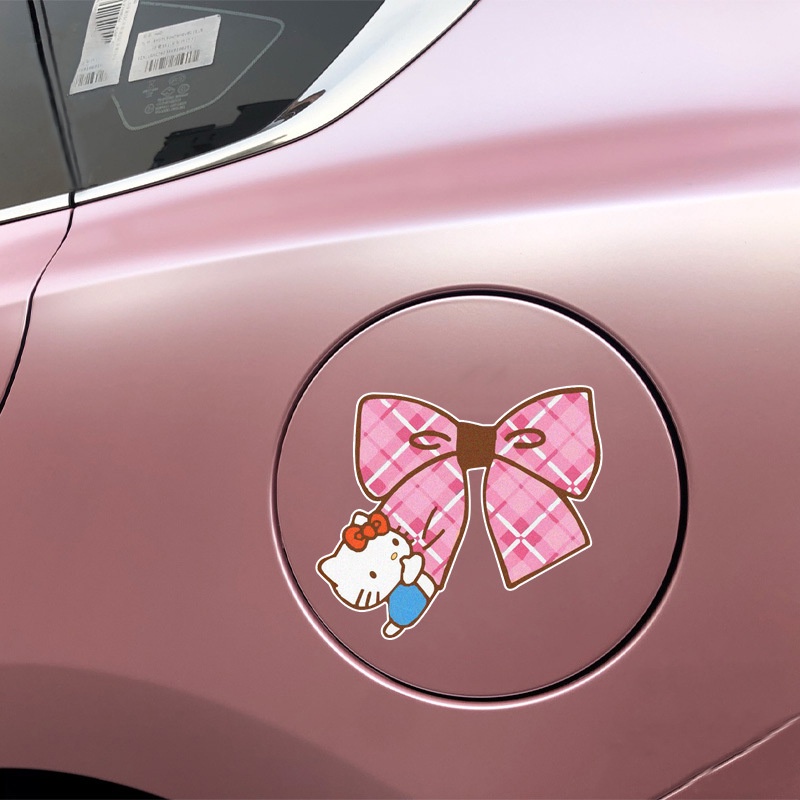 Đề Can Hello Kitty Dán Trang Trí Xe Hơi