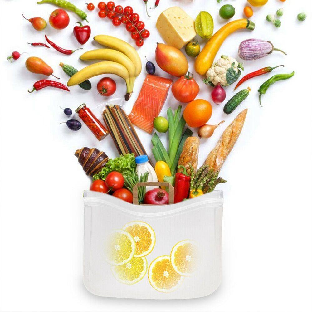 BSUNS Set 1 / 3 Túi Đựng Thực Phẩm Có Khóa Kéo Tiện Dụng