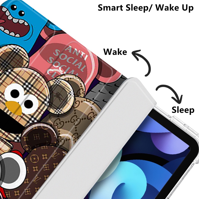 Dllencase Bao Da Máy Tính Bảng Có Ngăn Đựng Bút Cho Compatible For iPad 2021 Pro 11 2019 2020 10.2 7/8th 2018 9.7 5/6th Mini 4 5 Air 4 10.5 A232