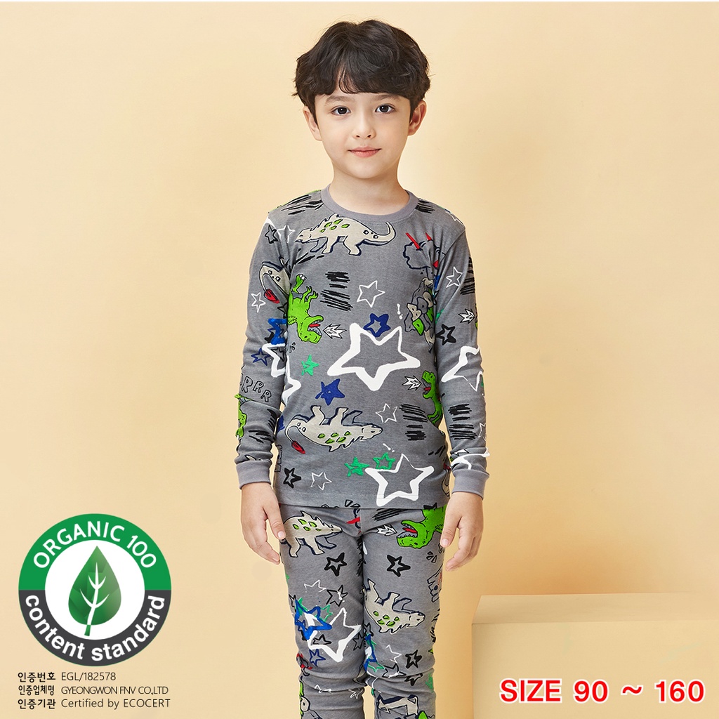 Đồ bộ tay dài quần áo thun cotton cho bé trai mặc nhà mùa thu đông dáng ôm Unifriend Hàn Quốc U1046