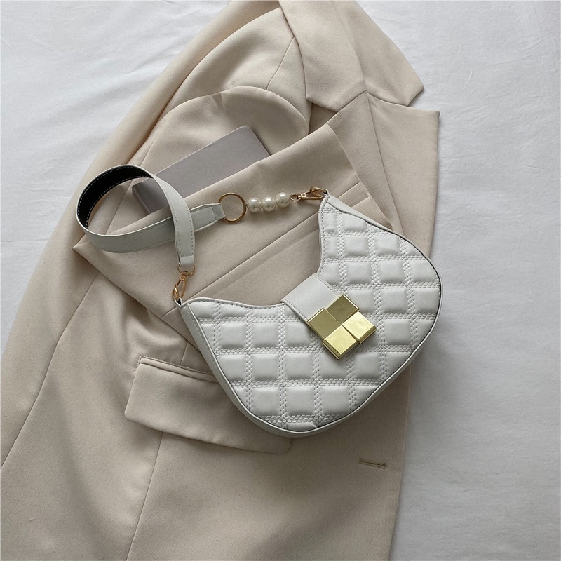 Túi Xách Kẹp Nách Hình Bán Nguyệt Thời Trang Thanh Lịch