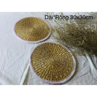 Tấm lót trải bàn ăn, decor bằng cói có ảnh thật