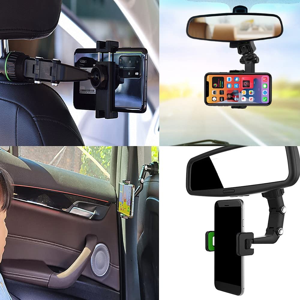 Đồng Hồ Đa Năng Xoay 360 Độ Thiết Kế Mới Năng Động Thời Trang ° Giá Đỡ Điện Thoại Gắn Kính Chiếu Hậu Xe Hơi Có Thể Điều Chỉnh Xoay Được Tương Thích Với iPhone Và Android