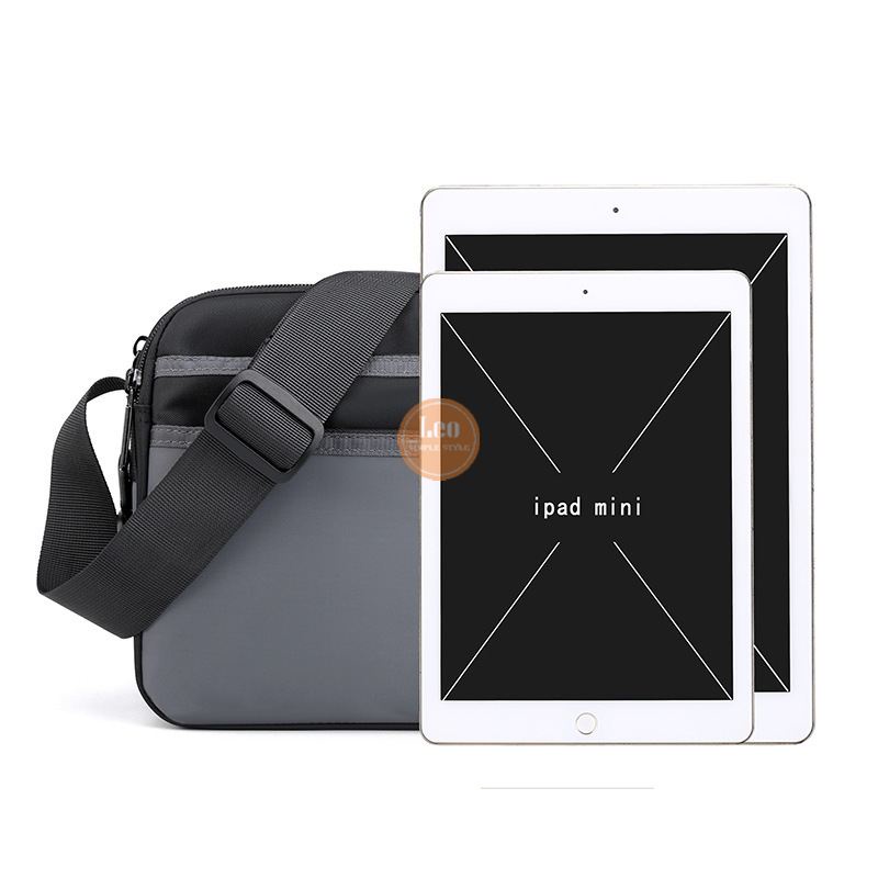 Túi Nam Đeo Chéo Mini LEO Vải Oxford Cao Cấp Chống Nước Thiết Kế Thời Trang Hiện Đại Đen/Xam T22 | BigBuy360 - bigbuy360.vn