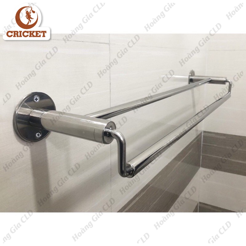 Thanh Treo Khăn Đôi Nhà Tắm Kiểu Lệch - INOX 304 Không Gỉ Siêu Bền