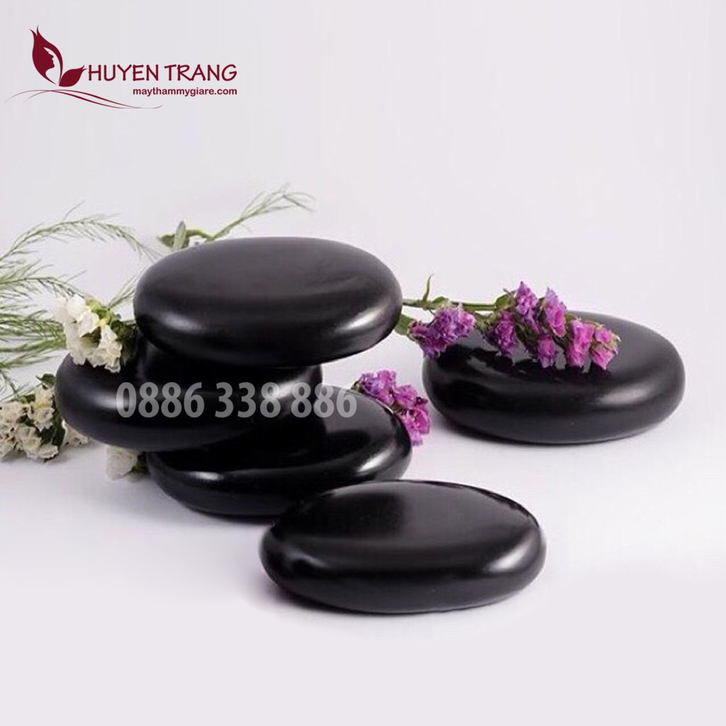 Đá nóng massage body đả thông kinh lạc oval 8x6cm tròn 8x8cm