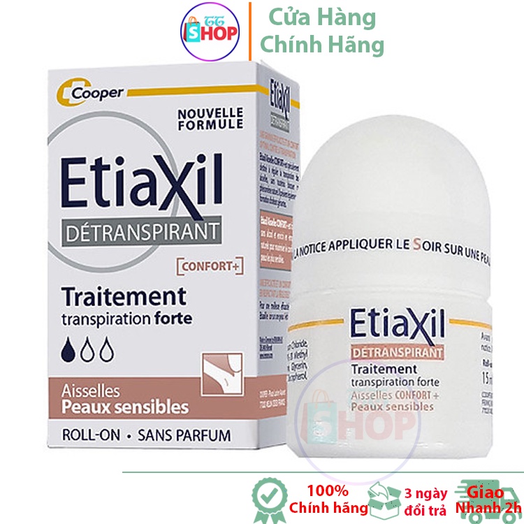 Lăn khử mùi Etiaxil Nâu da siêu nhạy cảm giảm tiết mồ hôi khử mùi hiệu quả 15ml - ttshop