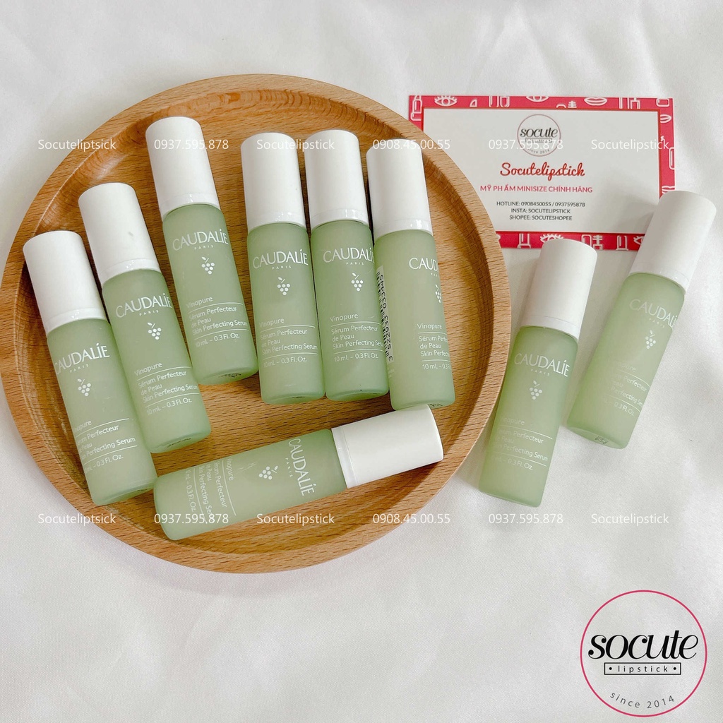 Serum Caudalie Vinopure Skin Perfecting Serum giảm dầu, thu nhỏ lỗ chân lông 10ml Mini