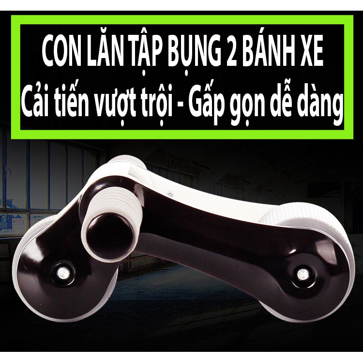 Con lăn tập bụng Sportslink 2 bánh cải tiến gấp gọn