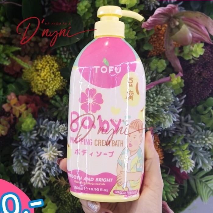 Sữa Tắm Dưỡng Mịn Da Precious Skin Tofu Baby Whipping Cream Bath Thái Lan 500ml