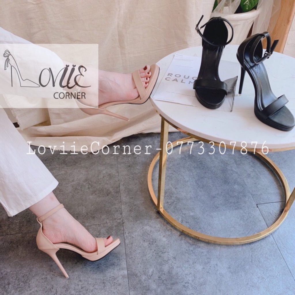GIÀY CAO GÓT LOVIIECORNER - GUỐC NỮ QUAI NGANG MŨI TRÒN - GIÀY THỜI TRANG NHỌN 10CM G0609 G201071