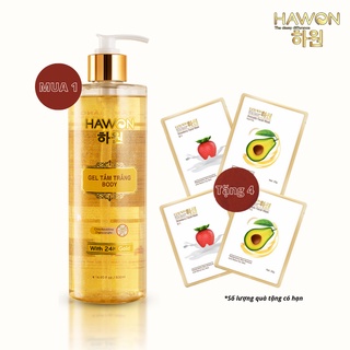 Tắm trắng body 24k gold - tặng 4 mặt nạ hawon