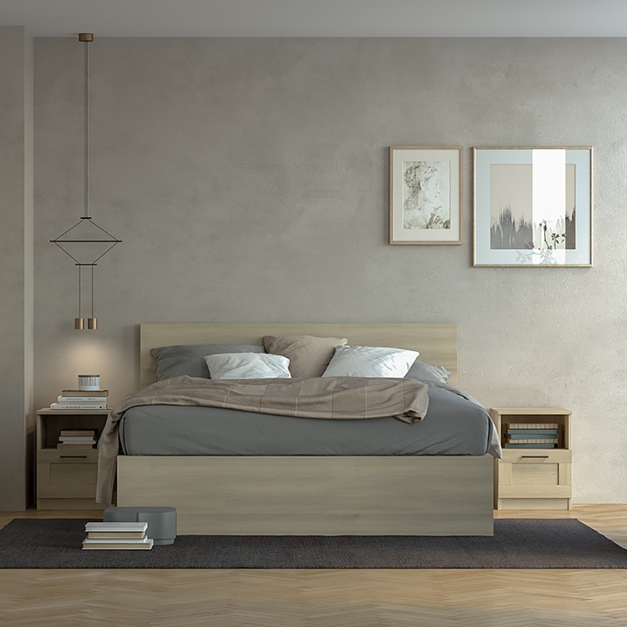 (Hàng nhập khẩu 100% chuẩn Ý) Bộ nội thất gỗ CB3 phòng ngủ phong cách châu Âu sang trọng tinh giản