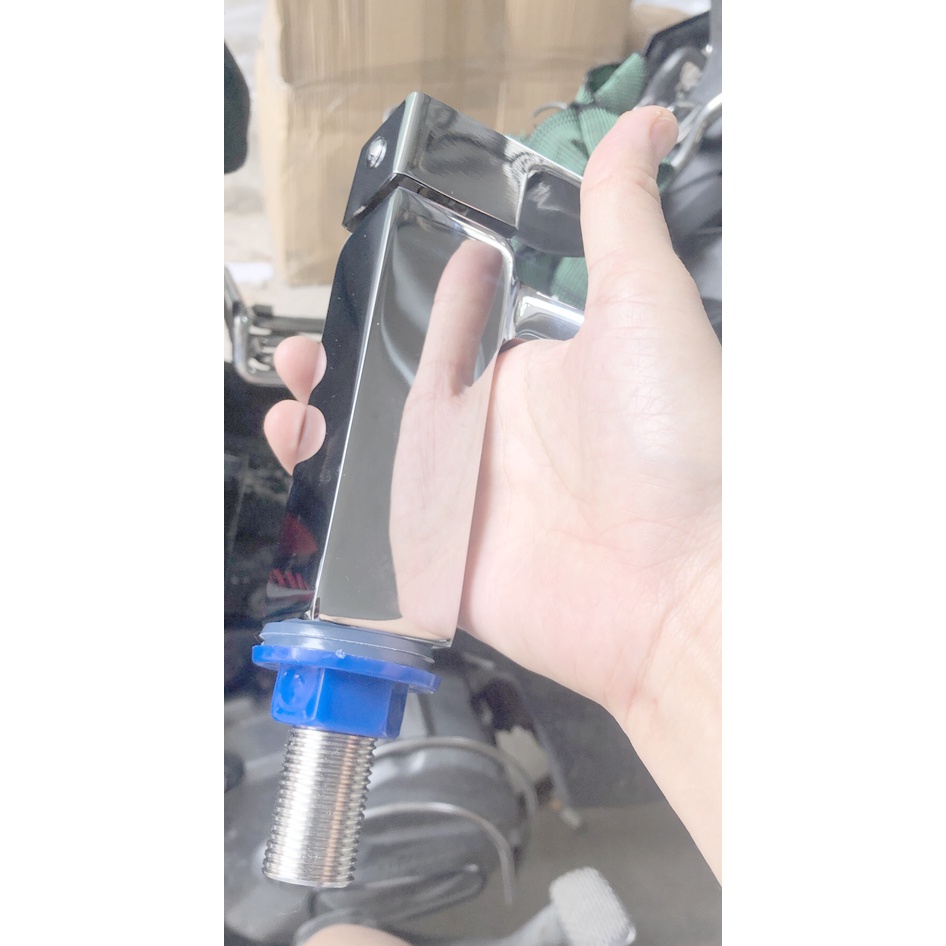 [LOẠI 1-HÀNG ĐÚC-NẶNG] Vòi Rửa Mặt Lavabo Lạnh đồng thau mạ crom Cao Cấp N6003 Fotar VÒI LA LẠNH vuông si