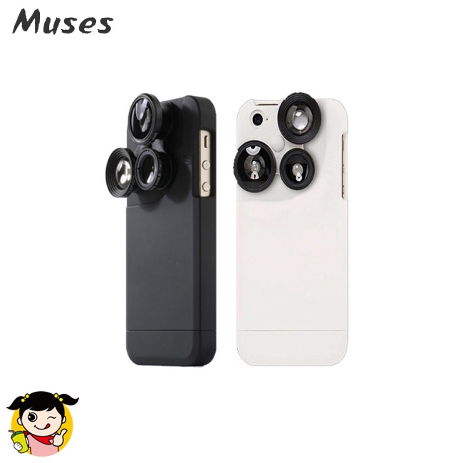 Muse07 Bộ Ống Kính 4 Trong 1:góc Rộng+Mắt Cá+Macro+Macro Cho Iphone 6 6s Plus 7 7 Plus