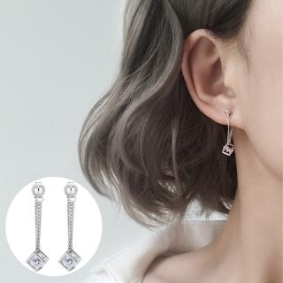 Cặp hoa tai kiểu pha lê dáng dài thời trang cho nữ