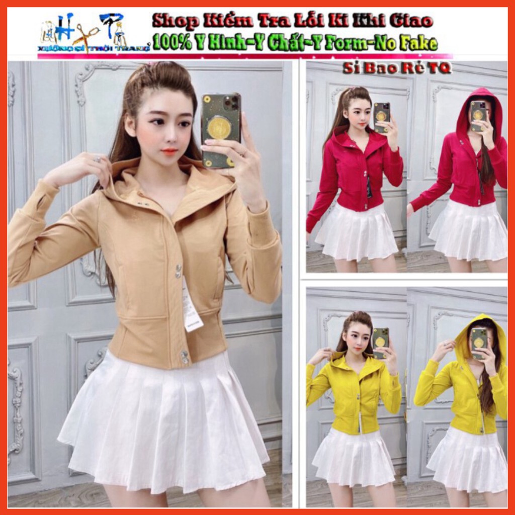Áo Khoác Nữ Form Lửng Thun Cotton Cao Cấp Có Nón Mẫu Mới Hót 2020-Hàng Có Sẵn [GIÁ SỈ]