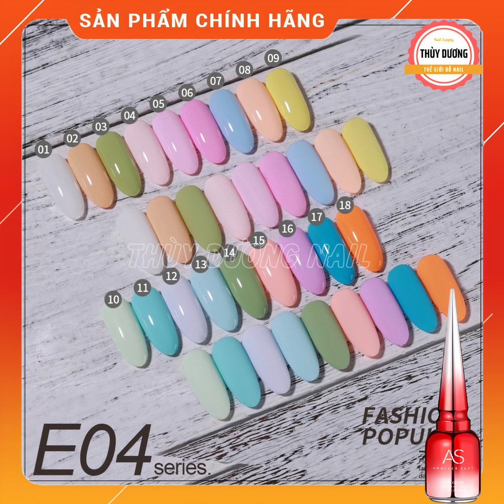 Sơn gel AS chính hãng chai đỏ mã E04 (màu Pastel) 15ml