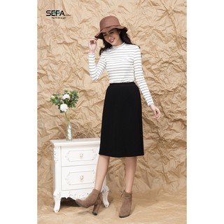 Áo len kẻ cổ 3 phân cao cấp SEFA