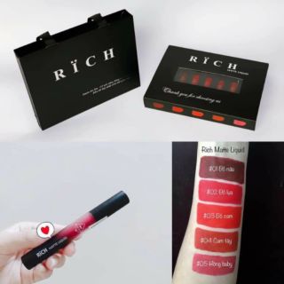 Rich Matte Liquid - Set full 5 màu son