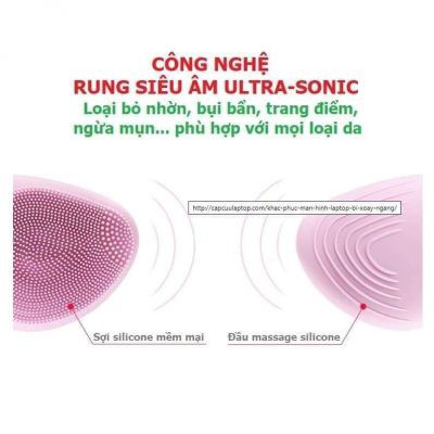 (HÀNG HOT) Máy Rửa Mặt dài massage SONIC CLEANSER cầm tay Silicon - Tẩy Tế Bào Chết-máy mát xa ion, và massage,