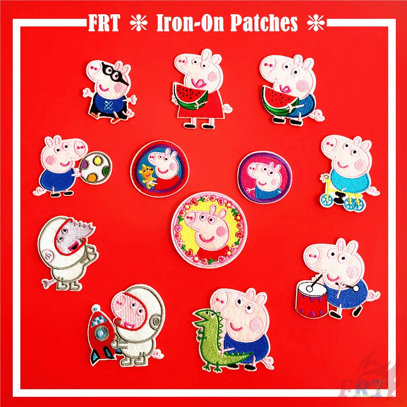 Miếng vá thêu cho quần áo họa tiết heo Peppa DIY