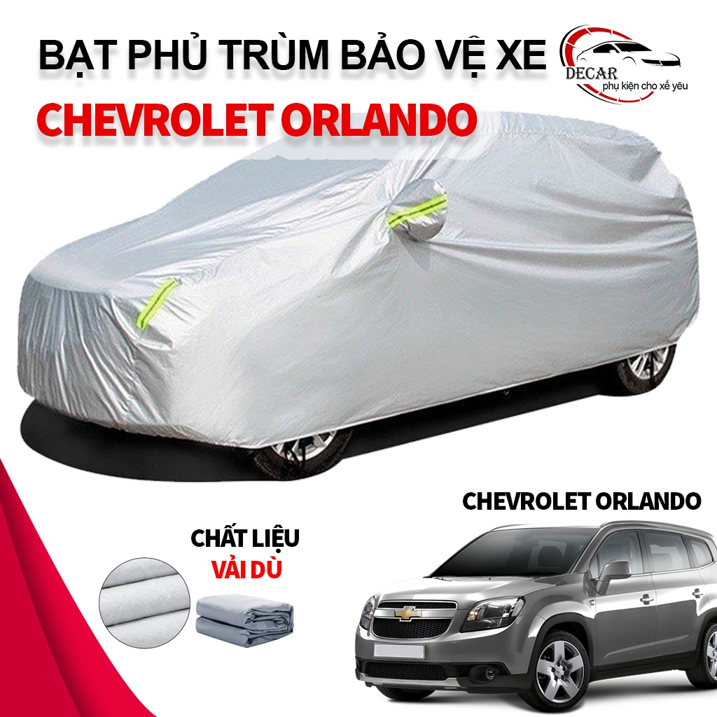 Bạt vải dù oxford bảo vệ xe ô tô, áo trùm oto chống nắng, nóng, mưa cho xe CHEVROLET ORLANDO