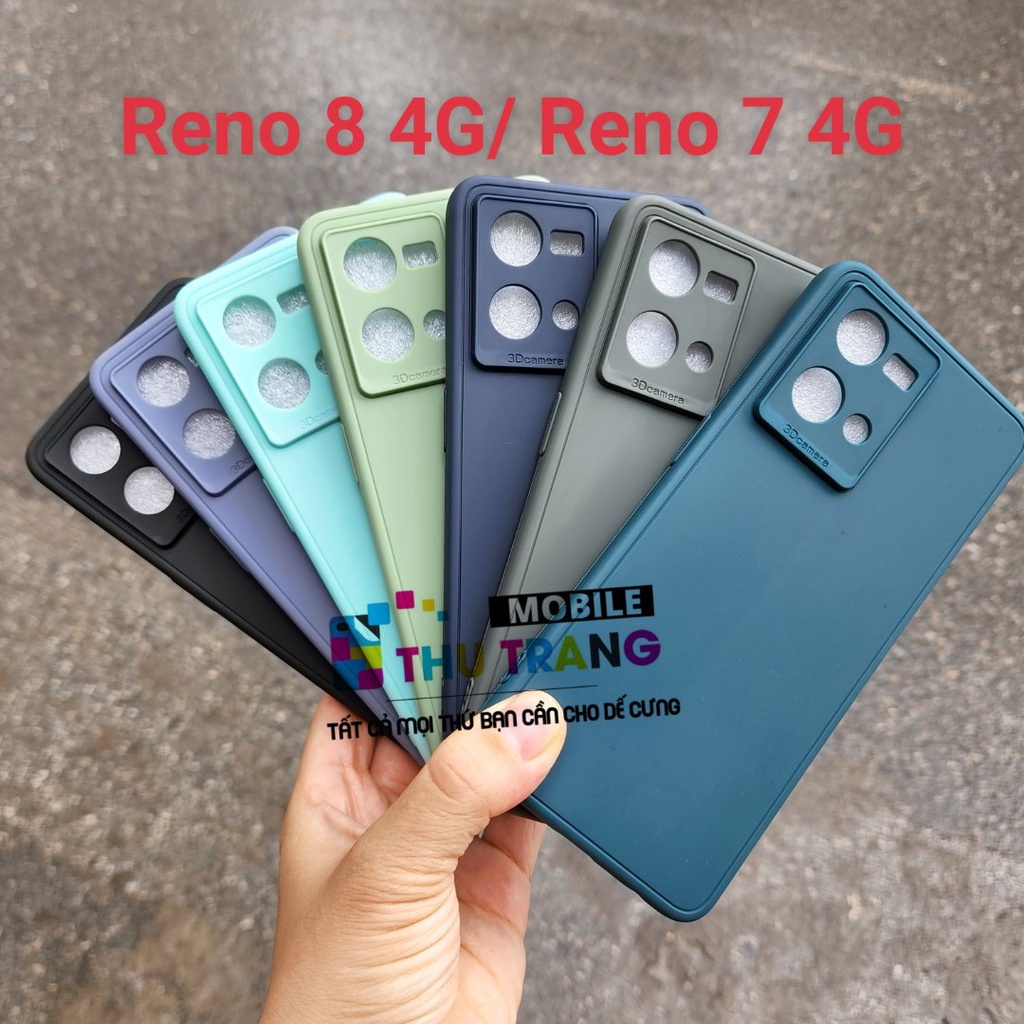 Ốp dẻo màu trơn Oppo Reno 8 4G - 5G Reno 8 Z 5G Reno 7 4G Reno 7 Z 5G Reno 6 Z 5G có gờ bảo vệ camera