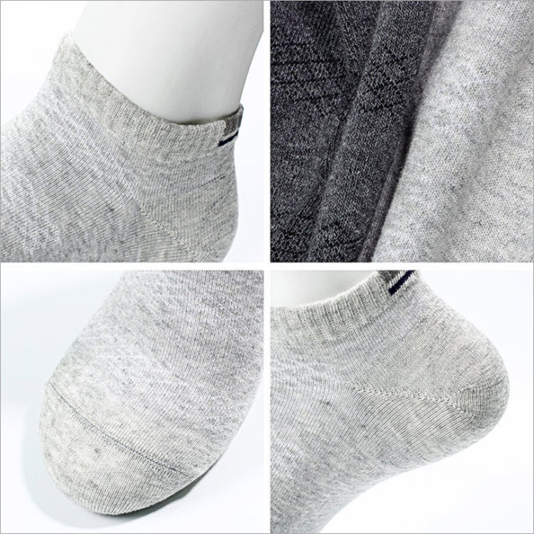 MF5357 Hộp 6 đôi Tất vớ nam chất 100% cotton thoáng khí hàng nhập