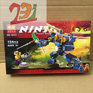 Mẫu Xếp Hình Ninja Cỗ Máy Chiến Xanh Biển Bela 10317