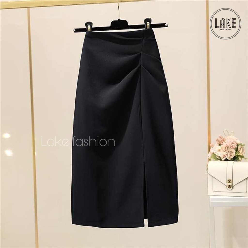 Chân váy dài, chân váy chữ a xẻ tà Lake fashion | BigBuy360 - bigbuy360.vn