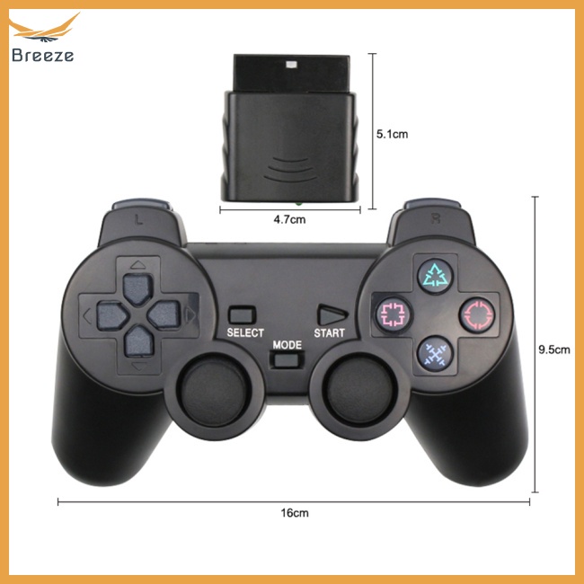 Tay cầm chơi game không dây có chế độ rung cho Sony Ps2