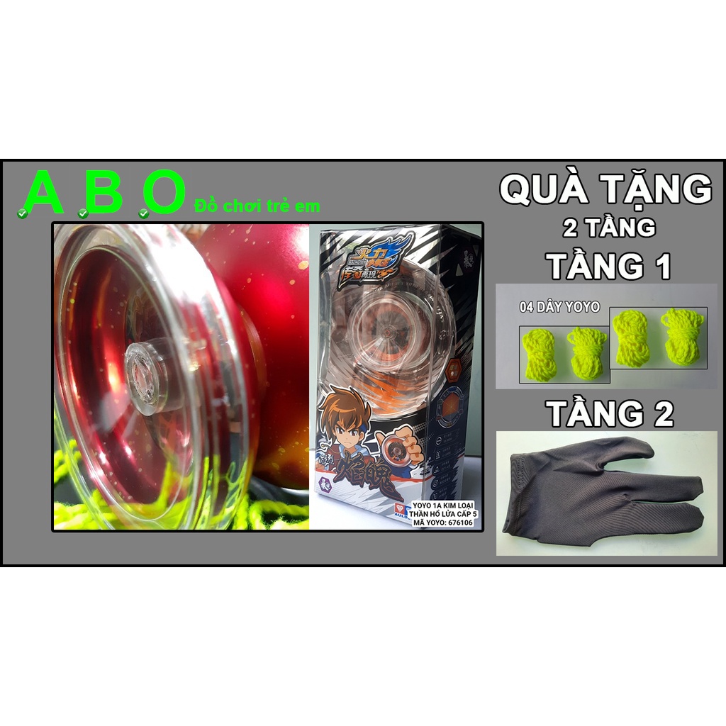 Yoyo chuyên nghiệp 1A Auldey Kim Loại Chính Hãng - Thần Hổ Lửa Cấp 5