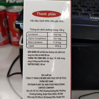 Dầu gấc G8 185ml